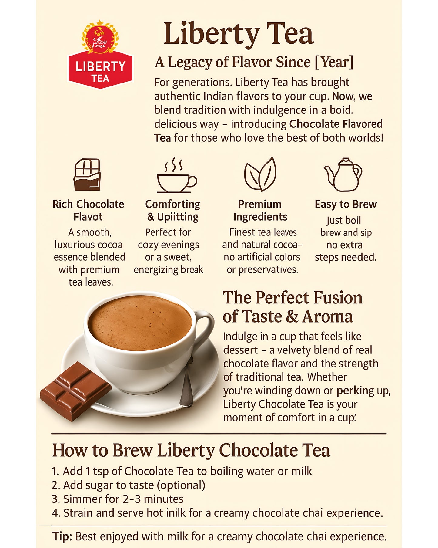 Liberty Chocolate tea